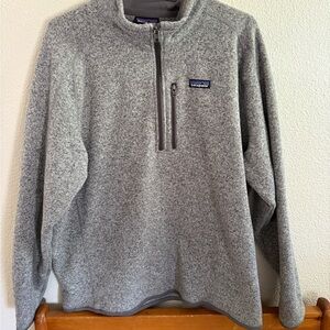 Patagonia Gray Zip Up Fleece Sweater
